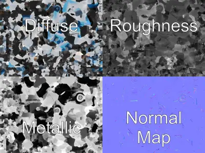 Formula  Racecar Metallic Silver and Blue model pack Low-poly 3D model