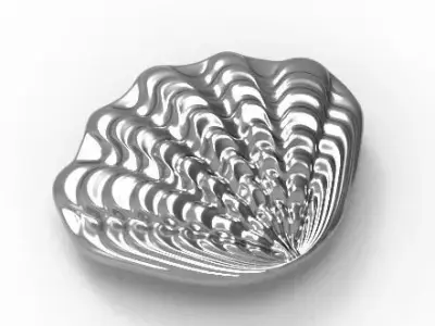 Shell-Shaped Shoe Ornament 3D print model