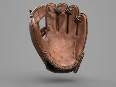 Game Ready Leather Baseball Glove Low-poly 3D model