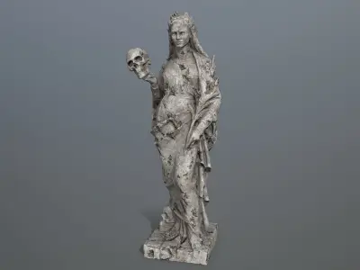 Afrodit Statue Low-poly 3D model