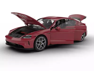 Porsche Taycan 2025 HQ 3d model 3D model