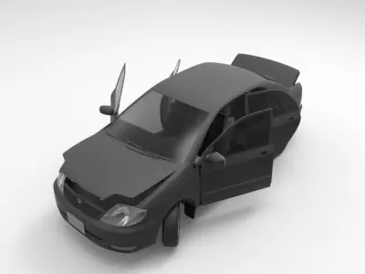 Toyota Corolla rigged Free low-poly 3D model
