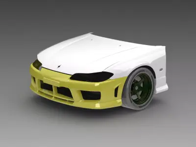 S15 Spec R Front Bumper Exterior Surface - 3D Laser-Scanned 3D model