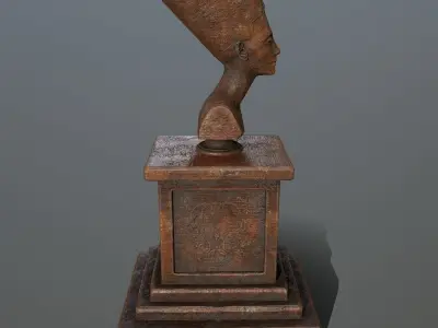 Nefertiti egyptian statue Low-poly 3D model
