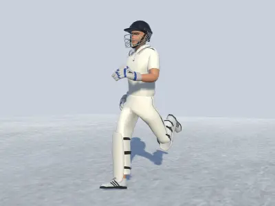 Cricket player Rigged  Low-poly 3D model