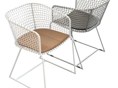 Crate and Barrel - Tig Barrel Dining Chair 3D model