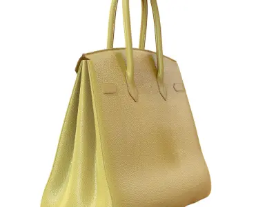 Hermes Birkin Bag  Yellow Leather  Low-poly 3D model
