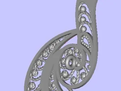 Earrings Peacock 3D print model