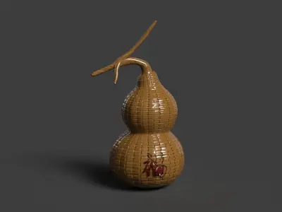 Chinese weaver  gourd  Low-poly 3D model