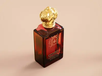 Crown Glass Perfume Bottle- Clive Christian Perfume Free 3D model