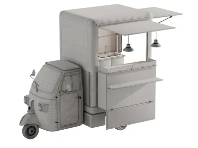 Foodtruck green PA 3D model