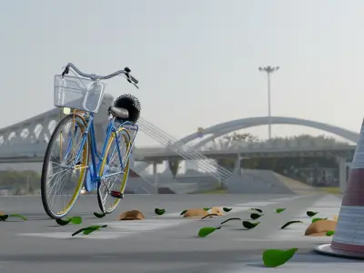 A very realistic bike ready for games and movies Low-poly 3D model