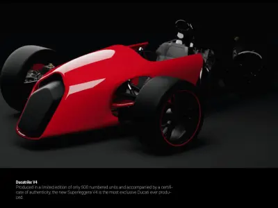 SCI FI DUCATI ENGINE VEHICLE 3D model