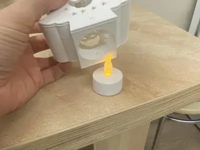 Christmas tree tealight decoration 3D print model