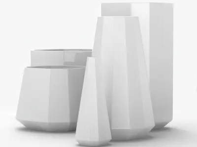 Tiffany vase collection 3D model