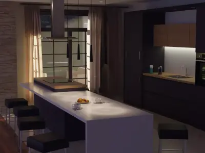 Modern kitchen 3D model