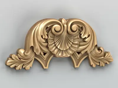 Carved decor central 044 3D model