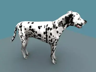 DALMATIAN DOG  Low-poly 3D model