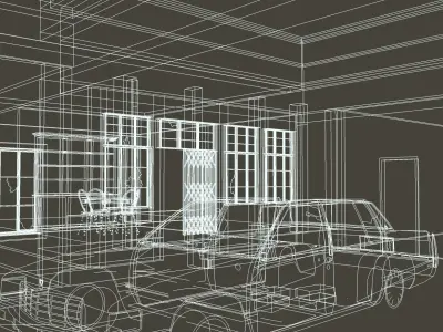 Rustic Abandoned Residence Low-poly 3D model