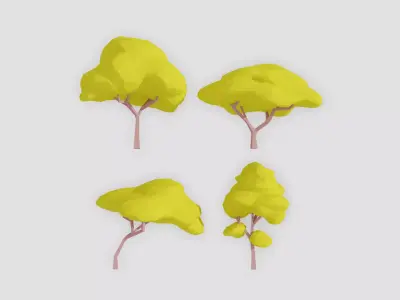 Trees Low-Poly Free low-poly 3D model