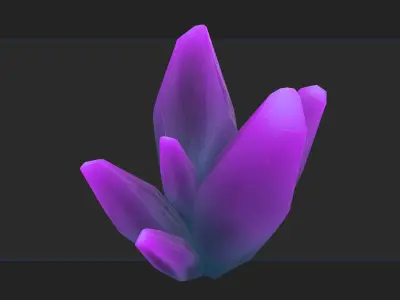 Crystal Set crystals Free low-poly 3D model