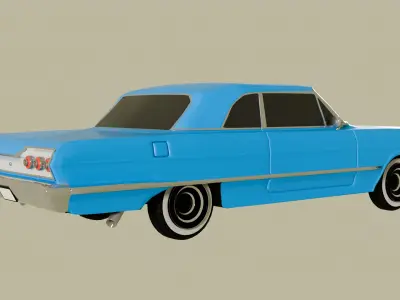 Muscle Car Based on Chevy Impala 3D model
