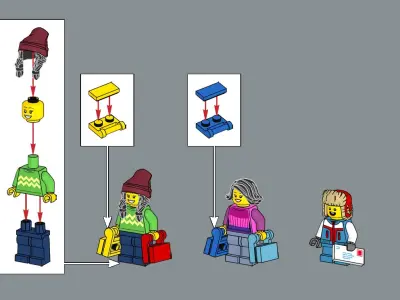 TwindBricks3D - 10308 Holiday Main Street 3D print model