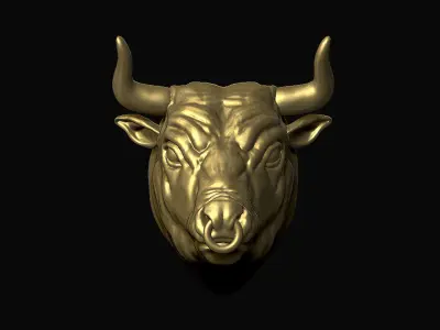 Bull Head 3D Print 3D print model