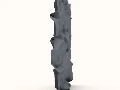Jagged Boulder Defense Wall 3D model