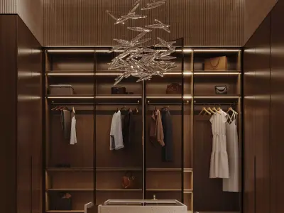 Modern Luxury Villa Bedroom Interior 3D Model MAX 3D model