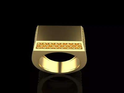 Signet ring model 1020 3D print model