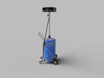 mobil oil waste strainer car repair tool Low-poly 3D model