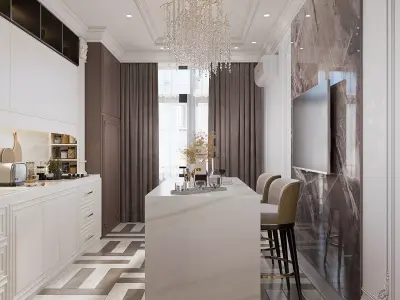 Kitchen Design 2023 CORONA AND VRAY 3D model