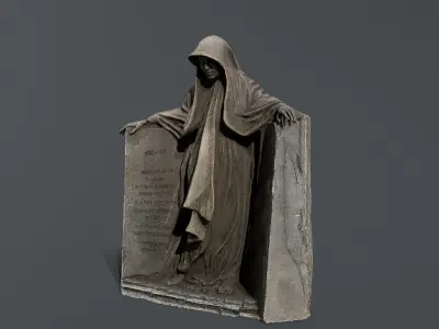 Dark Woman Low-poly 3D model