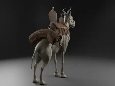 The Tiaman donkey Low-poly 3D model