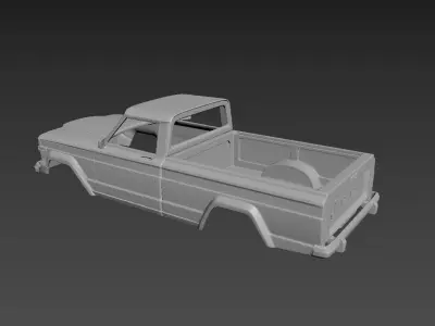 Jeep J10 1986 Body For Print 3D print model