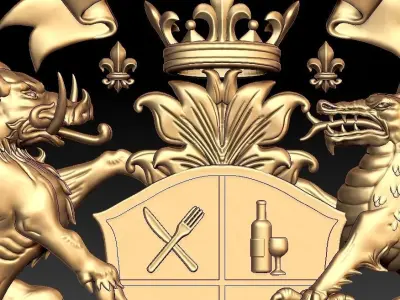 Dragon Boar Logo 3D print model