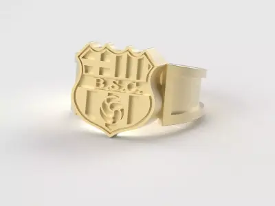 Barcelona Ring - Official BSC - soccer or futbol  3D print model