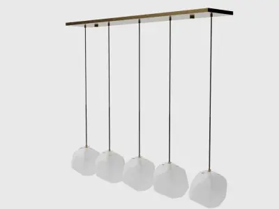 Uttermost Geodesic 5 Light Linear Pendant 3D model