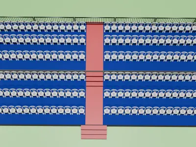 Platform Chair Arrangement Free low-poly 3D model