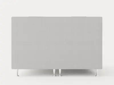 Meja Continental Bed 180x200cm Light Gray Low-poly 3D model