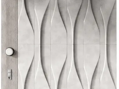 Wall decorative composition Modern panelling 3D model