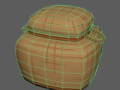 Wicker box 3D model