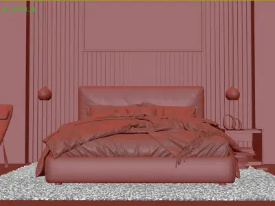 Modern Luxury Bedroom 3D model