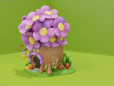 Fantasy house Free low-poly 3D model purchase