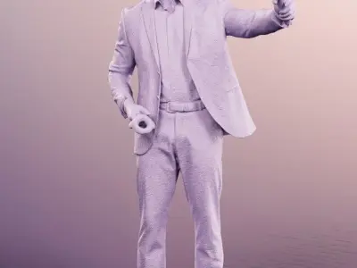 Kilian 11587-02 - Man With VR Headset Statue Low-poly 3D model