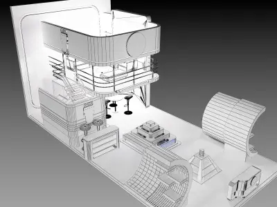 Booth Exhibition Stand a389a 3D model