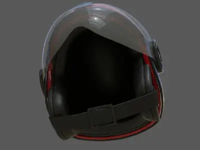 Helmet scifi racer Generic sport Color 3d model  Low-poly 3D model