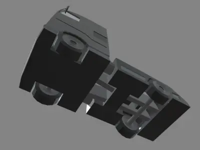 Low Poly Truck 03 Low-poly 3D model