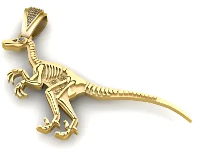 DRAGON ANIMAL DIAMOND PENDANT 3D PRINTABLE MODEL  3D print model